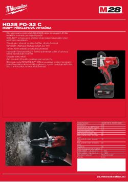 MILWAUKEE M28™ příklepová vrtačka 4933416830 A4 PDF