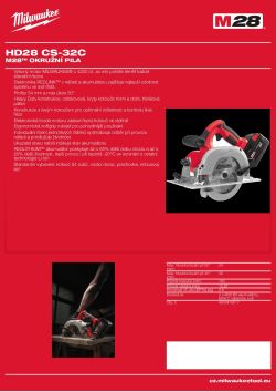 MILWAUKEE M28™ Heavy Duty okružní pila na dřevo 4933410037 A4 PDF