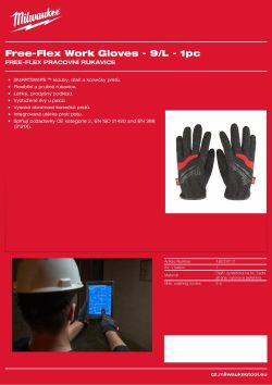 MILWAUKEE Rukavice Free-Flex Work - 9/L - 1 ks 48229712 A4 PDF