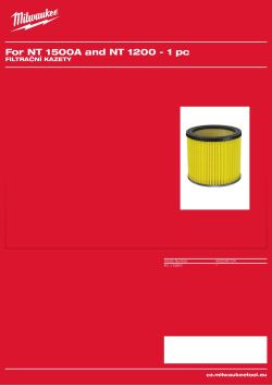 MILWAUKEE Filtr. 4932340124 A4 PDF