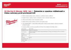 MILWAUKEE Rukavice Hi-Vis Cut Cut E - 8/M - 1 pár 4932479932 A4 PDF