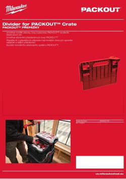 MILWAUKEE PACKOUT™ přepážka pro přepravku 4932500145 A4 PDF