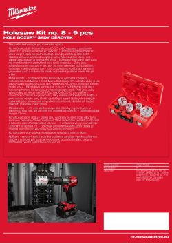 MILWAUKEE Sada Hole Dozer™ 8 (9ks) 4932471326 A4 PDF