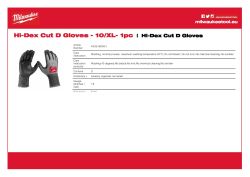 MILWAUKEE Rukavice Cut Hi-Dex Cut Cut D - 10/XL - 1 pár 4932480504 A4 PDF