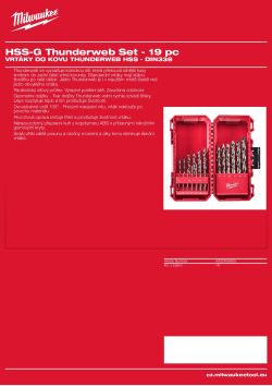 MILWAUKEE HSS-Ground Thunderweb DIN338 Drill bits 4932493869 A4 PDF