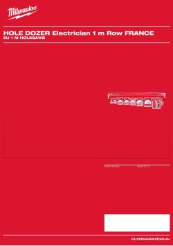 MILWAUKEE EU 1 m Holesaws 4932479110 A4 PDF