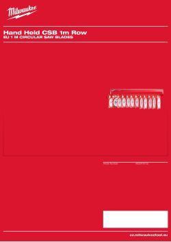 MILWAUKEE EU 1 m Circular Saw Blades 4932479732 A4 PDF