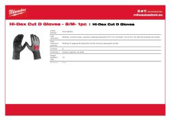 MILWAUKEE Rukavice Cut Hi-Dex Cut Cut D - 8/M - 1 pár 4932480502 A4 PDF