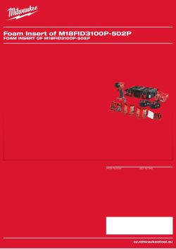 MILWAUKEE Foam Insert of M18FID3100P-502P 4931481949 A4 PDF