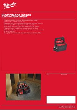 MILWAUKEE Elektrikářská brašna 48228100 A4 PDF