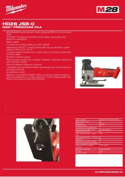 MILWAUKEE M28™ přímočará pila 4933415743 A4 PDF