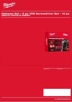 MILWAUKEE Holesaw Promotions 4932493568 A4 PDF