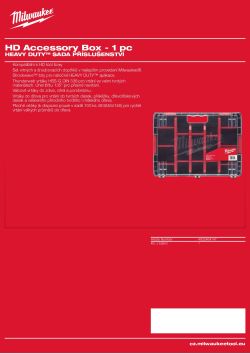 MILWAUKEE Heavy Duty box pro set příslušenství 4932464147 A4 PDF