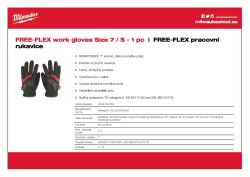 MILWAUKEE Rukavice Cut Free-Flex Work- S/7 - 1 pár 4932479729 A4 PDF