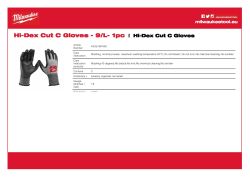 MILWAUKEE Rukavice Cut Hi-Dex Cut Cut C - 9/L - 1 pár 4932480498 A4 PDF