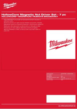 MILWAUKEE Sada magnetických trubkových šroubováků HOLLOWCORE™ 7 ks 4932479891 A4 PDF