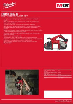 MILWAUKEE M18™ pásová pila na kov 4933419122 A4 PDF