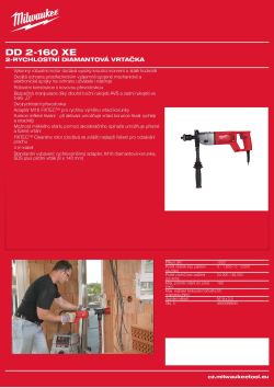 MILWAUKEE 2-rychlostní diamantová vrtačka 4933502477 A4 PDF