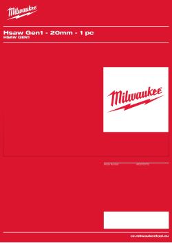 MILWAUKEE Hsaw Gen1 4932430762 A4 PDF