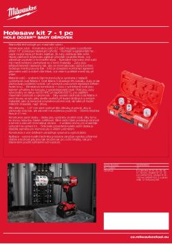 MILWAUKEE Sada Hole Dozer™ 5 (12ks) 4932459652 A4 PDF