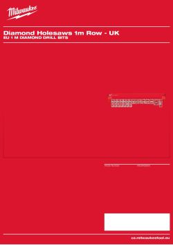 MILWAUKEE EU 1 m Diamond Drill Bits 4932492893 A4 PDF