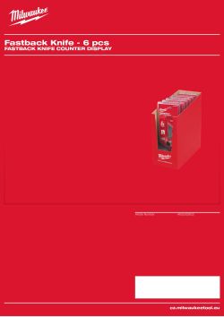 MILWAUKEE Fastback Knife Counter Display 4932352622 A4 PDF