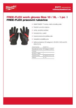 MILWAUKEE Rukavice Free-Flex Work - 10/XL - 1 ks 48229713 A4 PDF