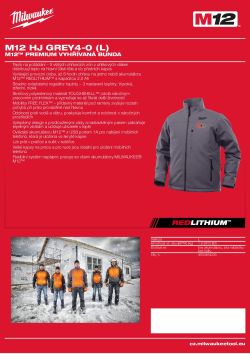 MILWAUKEE M12™ Premium vyhřívaná bunda 4933464330 A4 PDF