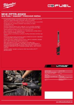 MILWAUKEE M12 FUEL™ INSIDER™ průchozí ráčna 4933499412 A4 PDF