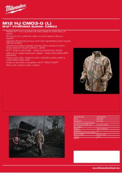 MILWAUKEE M12™ vyhřívaná bunda- camo3 4933443856 A4 PDF