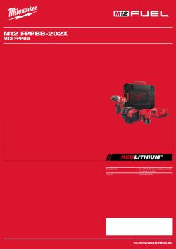 MILWAUKEE M12 FUEL™ promo set nářadí 4933478988 A4 PDF