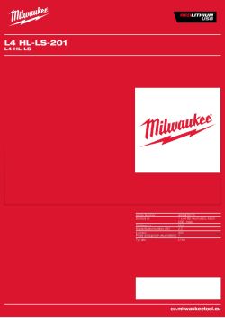 MILWAUKEE L4 HL-LS 4933478115 A4 PDF