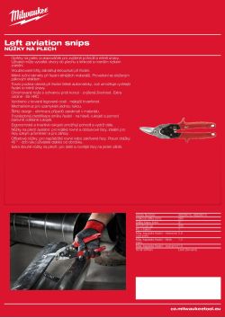 MILWAUKEE Nůžky na plech - levé 48224010 A4 PDF