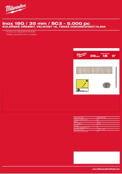 MILWAUKEE 18G Brad Nails II 4932498745 A4 PDF