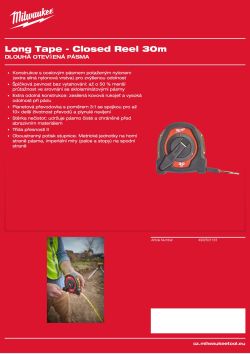 MILWAUKEE Long Open Tapes 4932501123 A4 PDF