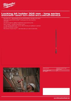 MILWAUKEE Držák bitů s aretací nástroje - 305 mm 48324533 A4 PDF