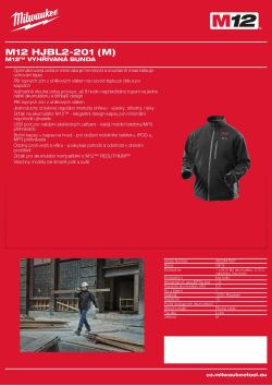 MILWAUKEE M12™ vyhřívaná bunda 4933447907 A4 PDF