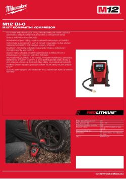 MILWAUKEE M12™ kompaktní kompresor 4933471398 A4 PDF