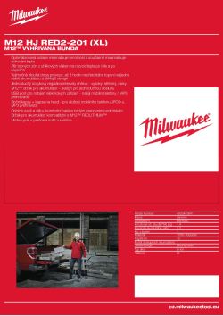 MILWAUKEE M12™ vyhřívaná bunda 4933443841 A4 PDF