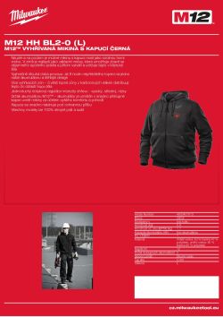MILWAUKEE M12™ Vyhřívaná mikina s kapucí černá 4933451613 A4 PDF