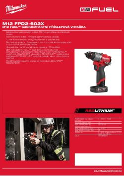MILWAUKEE M12 FUEL™ subkompaktní příklepová vrtačka 4933479871 A4 PDF