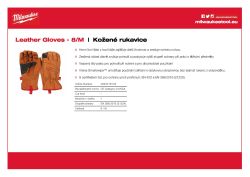MILWAUKEE Kožené Rukavice Cut- 8/M - 1 pár 4932478123 A4 PDF
