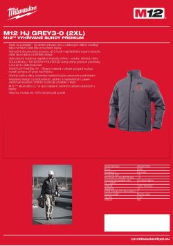 MILWAUKEE M12™ VYHŘÍVANÉ BUNDY PREMIUM 4933451595 A4 PDF