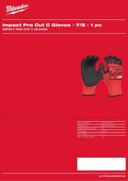 MILWAUKEE Rukavice Cut Impact Pro Cut C - 7/S - 1 pár 4932498529 A4 PDF