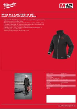 MILWAUKEE M12™ DÁMSKÁ VYHŘÍVANÁ BUNDA 4933451601 A4 PDF