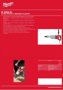 MILWAUKEE 10 kg vrtací a bourací kladivo - s K-Hex vybavením vrtáku 4933449365 A4 PDF