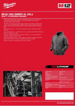 MILWAUKEE M12™ vyhřívaná mikina 4933451276 A4 PDF