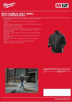 MILWAUKEE M12™ premium vyhřívaná bunda 4933451184 A4 PDF