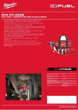 MILWAUKEE Polokompaktní kladivo SDS-Plus M12 FUEL™ 4933478786 A4 PDF