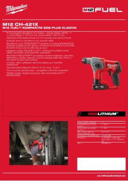 MILWAUKEE M12 FUEL™ kompaktní SDS-plus kladivo 4933459173 A4 PDF